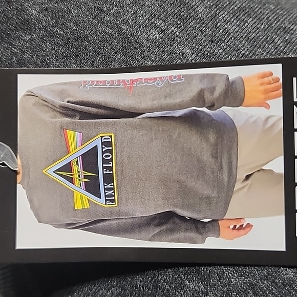 PINK FLOYD Sweatshirt Ebroidered Front Back and Sleeve Dark Side of the Moon - Picture 3 of 6